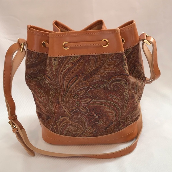 GiANI BERNINI Satchel Purse Color Beige/ Brown - Picture 4 of 11